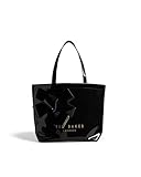 Ted Baker Women's Nikicon Vinyl Bow Shopper, Black, One Size UK