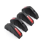 MGYMGY Car Rear Bumper Spoilers for Mitsubishi L200 BARBARIAN X-L200, 4PCS Shark Fin Diffuser Spoiler, Anti-scratch Car Rear Bumper Spoiler Accessories, black and red
