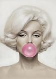 Shamsco MARILYN MONROE Pink Bubblegum Giant Poster(A4 - (210 x 297mm))