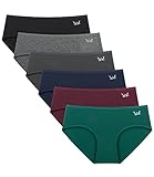 Cholewy Womens Underwear Multipack - Soft and Stretchy Ladies Knickers Comfortable Cotton Pants for Women, Ideal for Daily Wear (Pack of 6)