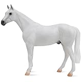 Bandai Breyer Freedom Series Fleabitten Grey Thoroughbred Horse Model, 15cm 1:12 Scale Fleabitten Grey Thoroughbred Horse Toy, Hand Painted Breyer Horse Toys As Horse Gifts For Girls And Boys