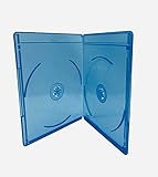 50 x Slim Double 6mm Spine CD DVD Blu Ray Disc Case - Allows you to store 2 discs in a slim 6mm case to save storage space.