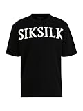 SIKSILK DROP SHOULDER RELAXED FIT TEE-BLACK-M