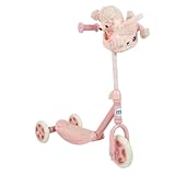Pets 2 Go! Pink Tri Scooter with Puppy Pal | Dog 3 Wheels Kids Age 3+ Push Along | Girls or Boys Pets2Go, 57cm x 35cm x 67cm