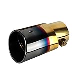 YXCYJ Car Polished Stainless Steel Exhaust Tail for MG ZS 2017-2025, Car Straight Exhaust Pipe Rear Muffler Styling Modified Accessories