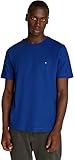Tommy Hilfiger Men’s Short Sleeve Round Neck Seasonal Solid T-Shirt, Blue (Wedge Blue), L