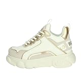Buffalo Cld Chai Women's Vegan Faux Low Platform Snekr Platforms (Cream, UK 6.5)