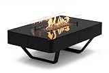 PLANIKA - Rio Table - Coffee Table with LPG Fire line Black Portable Garden Patio