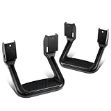 DNA Motoring SSTEP-BK Pair Black Aluminum Side Hoop Steps Compatible With Most Pickups and SUV's, 12" L x 11" W x 8" H