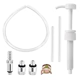 Laluky Lower Unit Gear Oil Pump for Standard Quart Bottles, 3/8 inch Metal Swivel, 8mm and 10mm Adapters Fit Most Marine Boat Outboard Motors(as shown)