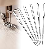 80 Pcs Universal Sewing Machine Needles,Universal Heavy Duty 6 Sizes 65/9 75/11 80/12 90/14 100/16 110/18 Compatible with Singer Brother Janome Sewing Machine Accessories