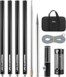 AURSINC Radio Antennas JPC-12 HF Antennas for Ham Radio, 7MHz-50MHz All Band HF Vertical Antenna 40m-6m 8 Bands JPC-12 Antenna with Slide Regulator for Outdoor 4.1 Meter(13.5Ft) (M10)