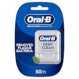 Oral-B Pro-Expert Advanced Waxed Dental Floss - Deep Clean - Removes Plaque - Cool Mint Flavour Dental Tape - 50m