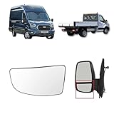 ALIGOPARTS LEFT Passenger Side Lower Wing Mirror Glass for Ford Transit MK8 2014+ with Blind Spot Detection - Replacement for Part Numbers 1855103, BK31-17C18-AA - Fits 2014-2025 Models (Left Lower)