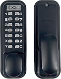IRONTITE® Digital Door Lock Black, Combination Lock, Keyless Door Lock, Secure Your Door Shed Gate with This Code Lock, Security Front Door Lock with Hold Latch. (Black)