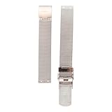 Skagen Watch straps for women, 14 mm, silver stainless steel, original replacement strap for 358SGSCD, silver, Bracelet