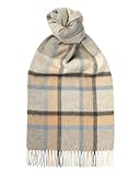 Glen Isla 100% Cashmere Scarf 30X180CM Solder Fresco Camel M.Grey Blu - Made In Scotland