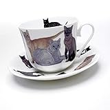 Roy Kirkham - Breakfast Cup and Saucer - Cats Galore