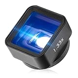 BOFRHME 1 PCS Black 1.33X Anamorphic Lens Mobile Phone Video Widescreen Movie Lens By Filmic Pro App