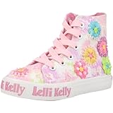 Lelli Kelly Canvas White Girls Baseball Boots Eloise Mid Ankle LK4910 (White, UK Footwear Size System, Little Kid, Numeric, Medium, 11.5)