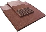 Old Red Granulated Plain in-Line Tile Vent & Flexi Pipe & Flexi Pipe Adaptor GTV-PT-Gran