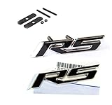 Yoaoo 1x OEM Grille Rs with Decal Rs Emblem Badge 3D Logo Metal Compatible with Zl1 1LE Series Black