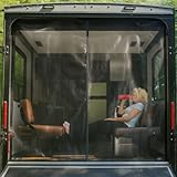 Toy Hauler Rear Ramp Mosquito Screen with Magnetic Closure – Customizable up to 8.5'h x 10.5'w – Heavy-Duty 16x18mm Fiberglass