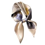 100% Pure Mulberry Silk Square Scarf for Hair-27''x27''- Women Silk Neckerchief Head Wrap Scarf, Vintage Floral, S