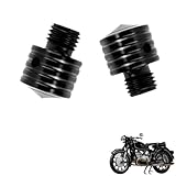 generic 2PCS motorcycle mirror plugs Compatible with BMW R69 S,tuning accessories,sturdy and durable(black)