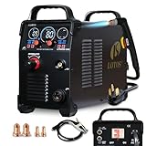 LOTOS LTP8050 CNC 80AMP Blow Back Arc Plasma Cutter, CNC Interface Ready, HTC/Arc OK Output, Drag Cut Enabled, 1" 25mm Clean Cut, Metal Cutting Machine, 220V