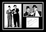 Mark Mountford Stunning Laurel & Hardy Signed/Autographed Art Print, 12 x 8 Inches, A4, Pre-Printed Autograph, Unframed, Living Room Decor