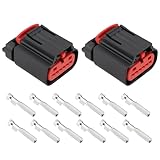 YINETTECH 2PCS 6-Pin MAF Mass Air Flow Connector Plug with 12PCS Terminals WPT-1241 MAF Sensor Connector Compatible with Ford Transit Mk7 Mk8 TDCI 31.6x18.9x24.2mm