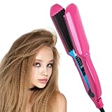Hair Crimper for Women and Girls, Volumizing Crimping Iron with 5 Heat Setting Corrugation Crimper Hair Iron, 30s Rapid Heating, Ceramic Plate Crimping Hair Iron Hair Crimper for Fluffy Hairstyle