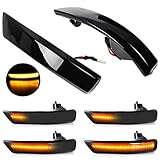 STEEIRO 1 Pair Dynamic Turn Signal Light, LED Side Wing Rearview Mirror Indicator Blinker Lamp fit For F ord Focus 2 3 Mk2 Mk3 Mondeo Mk4
