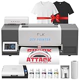 PLK A3 DTF Printer with XP600 Printhead,Double-Speed,Auto-Clean&Dual White Ink System,Low Ink Alert,13'' DTF Machine for Custom Garment Printing (A3 Printer+Oven Bundles)