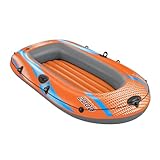 Bestway Inflatable Boat, Kondor Elite 2000, One-man Raft Heavy Duty Handles, Interlocking Valves 1.96m x 1.06m / 6’5” x 42”, Orange, Blue and Grey