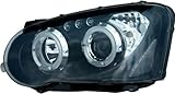 AutoStyle Set Headlights compatible with Subaru Impreza 2003-2005 - Black - incl. Halos