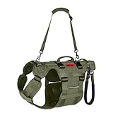 OneTigris Dog Lift Harness for Large Dogs, Dog Support Sling for Back Legs, Lifter with Handles Invictus Multifunctional Mobility Assistance Vest Hip Support Brace (Olive, M)