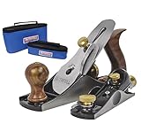 Faithfull No.4 & No. 6012 Plane Set with Canvas Storage Bags – Precision Machined Cast Iron Hand Planes for Smoothing, Trimming, End Grain Work & General Woodworking
