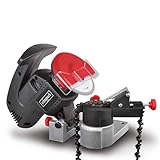 Scheppach KS1200 Chain Sharpener | Adjustable Grinding Head | Compatible with All Saw Chains | Extra-Large Spark Screen for Safe Operation