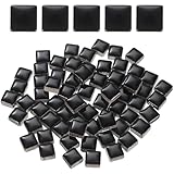 Sourcing Map 100g Square Mosaic Tiles, Colorful Ceramic Mosaic Tiles for Crafts, 0.4 x 0.4Inch, Black