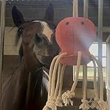 Ruggles Horse Stable Toy | Boredom buster for horse pony donkey | Equine stress relief toy - Olga Octopus (Pink)
