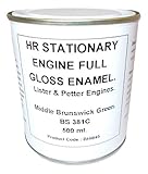 Fascinating Finishes 1 x 500ml Middle Brunswick Green- BS381c 226. Stationary Engine Full Gloss Heat Resistant Enamel Paint
