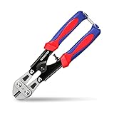 WORKPRO Mini Bolt Cutter 8-inch/210mm, Cr-V Wire Cable Cutter, Spring Snips Clippers with Soft Anti-Slip Handle