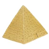 Toyvian Retro Resin Egyptian Pyramid Figurine Miniature Home Decor Model for Bookshelf Cabinet Display Antique Style Souvenir and Teaching Prop
