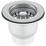 Taps2Traps™ 85mm Chrome Belfast Sink Basket Strainer Waste - Fits 60mm Hole