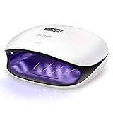SUNUV UV Led Nail Lamp, UV Nail Dryer SUN4 for Shellac Manicure Gel with 4 Timers, LCD Display, Sensor and Double Speed Drying