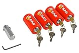 SAS PRODUCTS Caravan Corner Steady Leg Locks 4 (Quad) Pack Keyed Alike