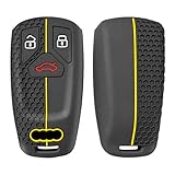 Kesiku Audi Key Fob Cover for A4 S4 RS4 B9 A5 F5 S5 RS5 A6 A7 C8 A8 S8 D5 Q2 Q5 SQ5 FY Q7 SQ7 4M TT FV TTS TTRS R8, Audi Key Cover, Audi TT Key Cover Silicone - Yellow Line