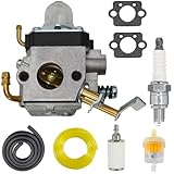 ZAMDOE Carburetor Kit for Honda GX100U GX100RT MTX60 MTX70 GX100 MTX60HD MTX70HD with Gasket CR4HS Spark Plug Fuel Pipe Fuel Filter Accessories, Parts Replaces 16100-Z4E-S46 16100-Z4E-S43
